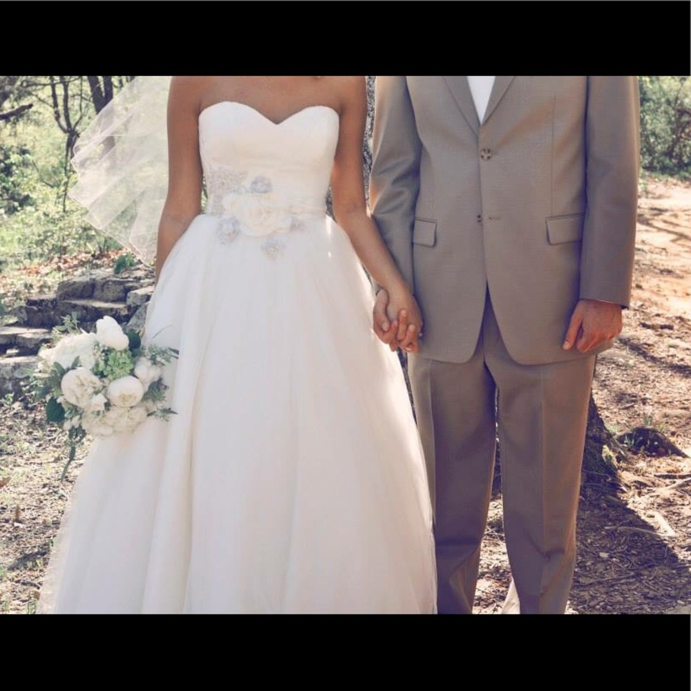 Tulle and chiffon beaded Wedding Gown